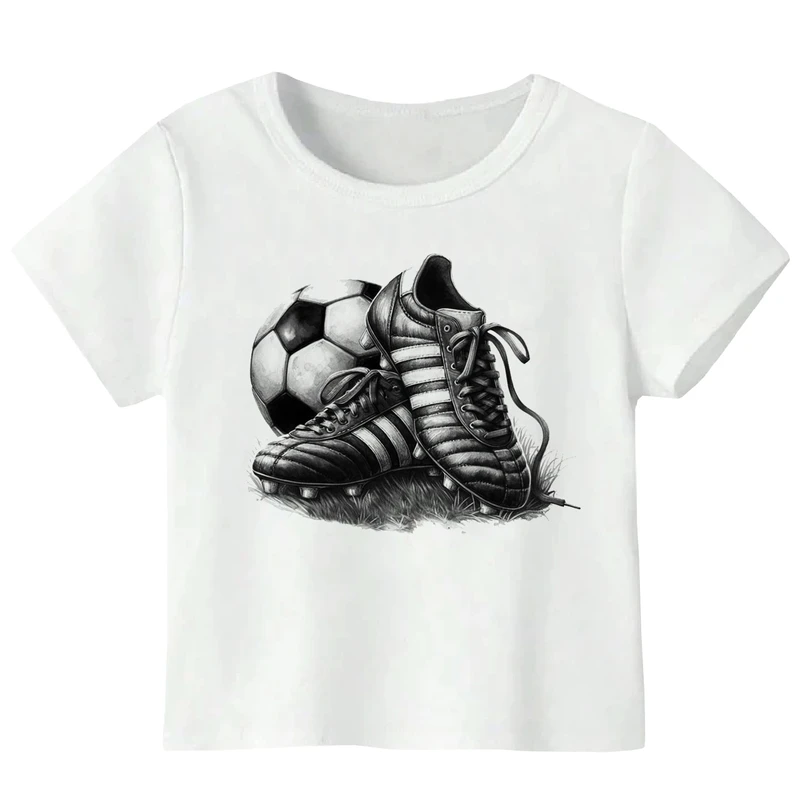 تی‌شرت آستین کوتاه پسرانه مدل کتونی فوتبالی W230