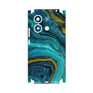 MAHOOT Turquoise marblewith golden streaks-FullSkin Cover Sticker for Xiaomi Redmi Note 13 4G