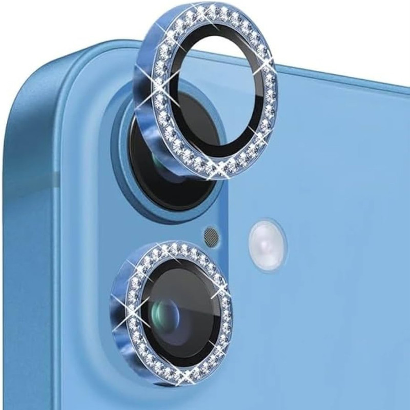 محافظ لنز دوربین لوکس شیلد مدل نگین دار مناسب برای گوشی موبایل اپل IPhone 16 / 16 Plus