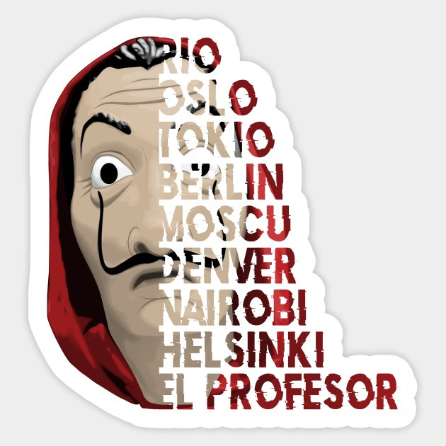 استیکر لپ تاپ طرح سرقت پول کد 008