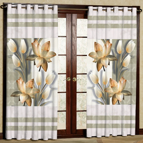 پرده مدل چاپی هازان پانچی کد 504سایز 200x140 سانتی متر