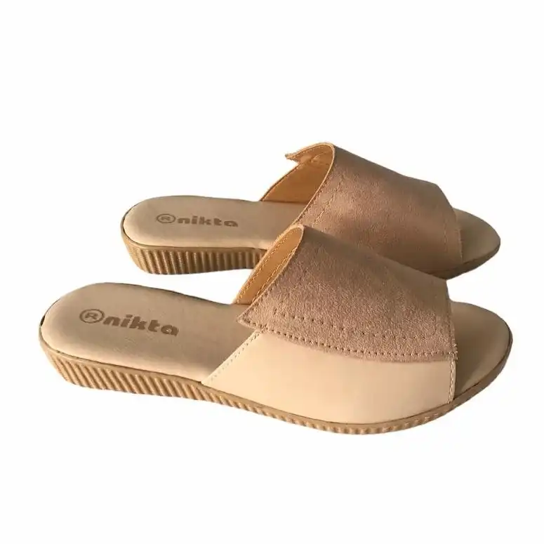 دمپایی زنانه نیکتا مدل 4000 رنگ کرم