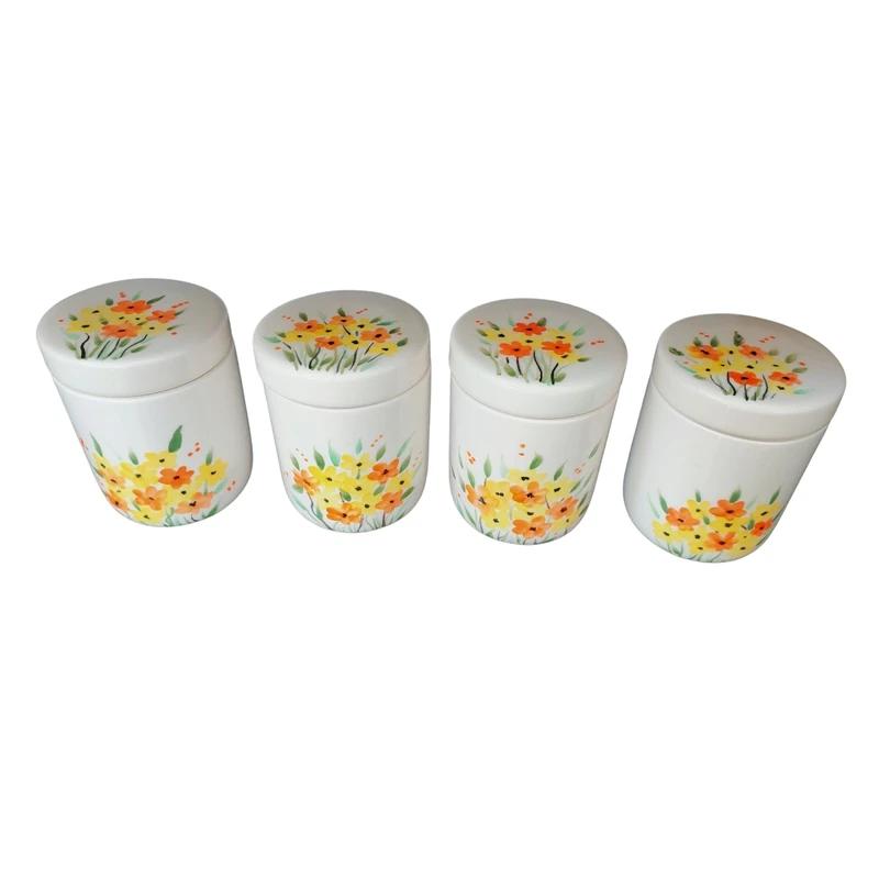 بانکه سرامیکی طرح گلناز کد ZP116 مجموعه ۴ عددی