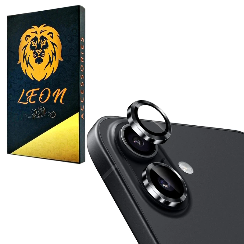 محافظ لنز دوربین فلزی لئون مدل Lenzo مناسب برای گوشی موبایل اپل iPhone 17