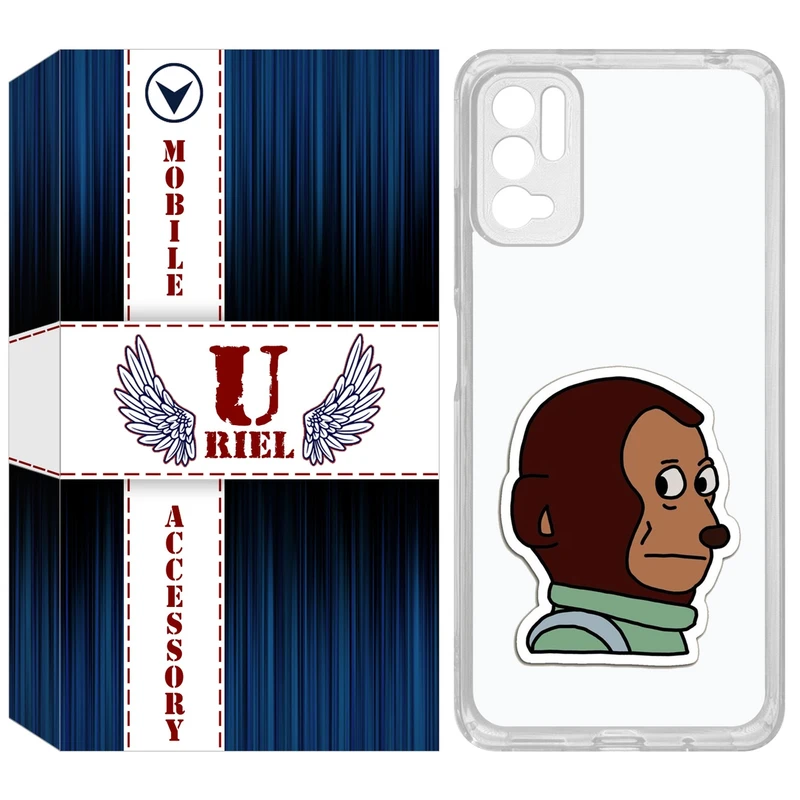 کاور یوریل مدل Clear کد 88 طرح میمون مناسب برای گوشی موبایل شیائومی Redmi Note 10 5G / Note 11SE / Poco M3 Pro