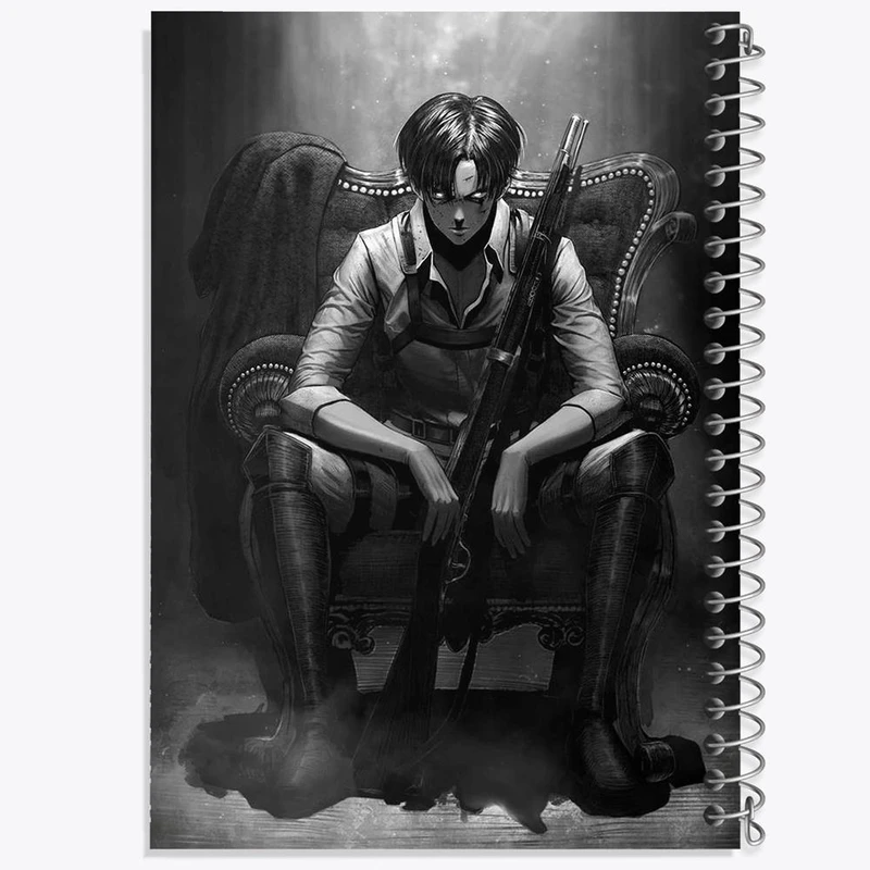دفتر نقاشی 50 برگ خندالو مدل لیوای آکرمن انیمه اتک آن تایتان Attack on Titan کد 11026