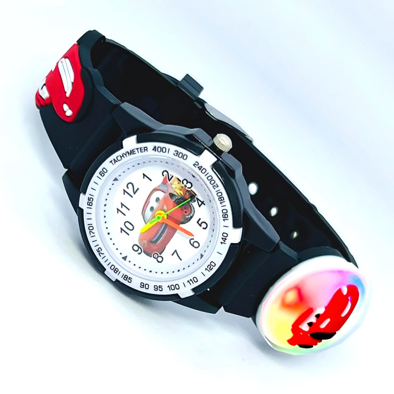 ساعت مچی عقربه ای بچگانه مدل چراغدار بند سیلیکونی ضد حساسیت طرح مک کویین و ماشینها کد 4 ساعت مچی عقربه ای بچگانه مدل چراغدار بند سیلیکونی ضد حساسیت طرح مک کویین و ماشینها کد 4