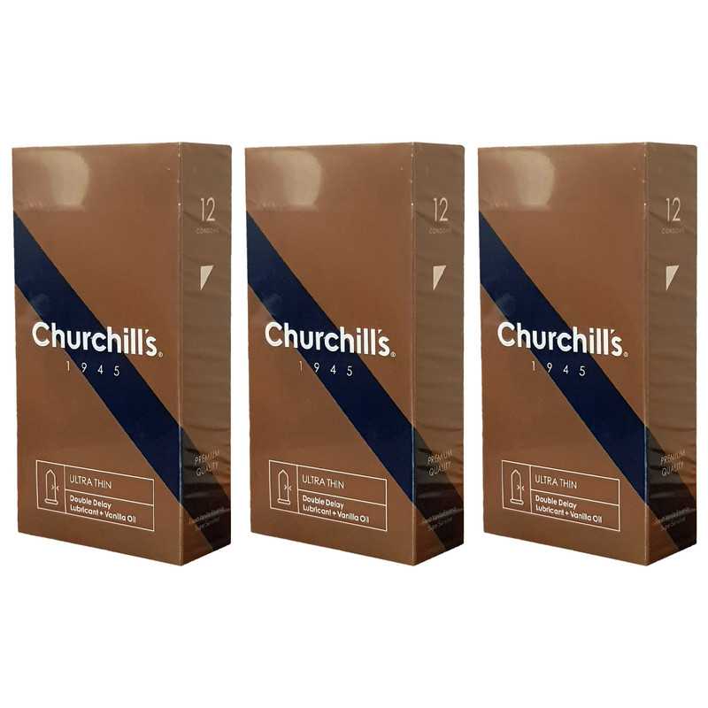 کاندوم چرچیلز مدل ultra thin مجموعه 3 عددی