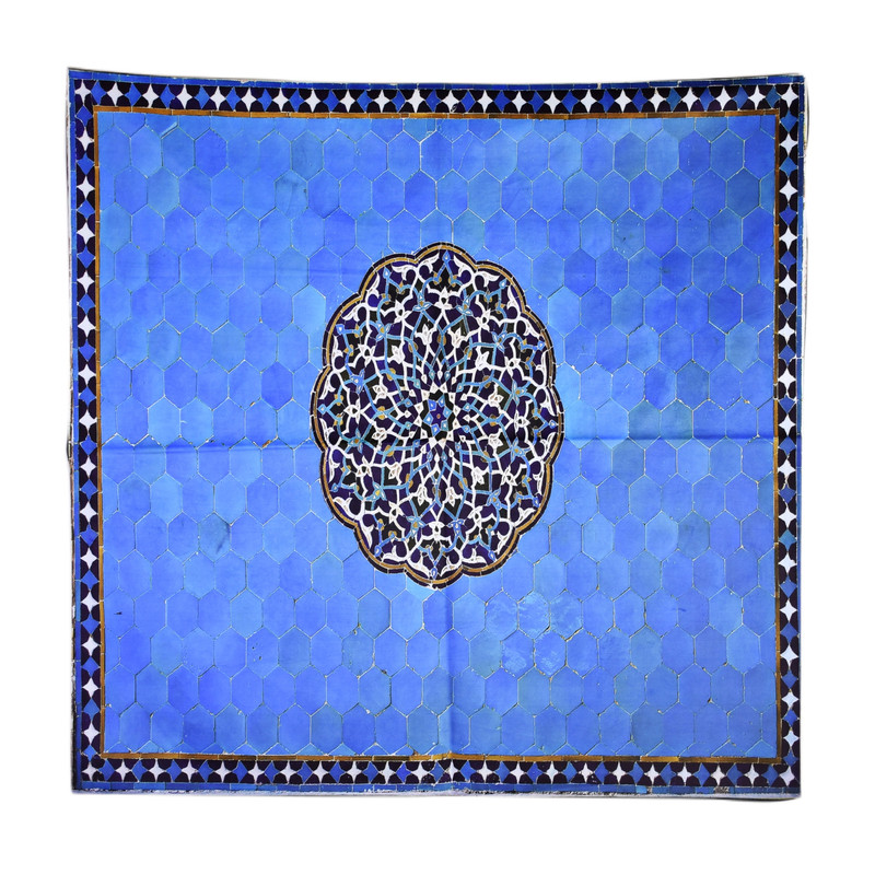 رومیزی مدل مخمل طرح کاشی کد 151