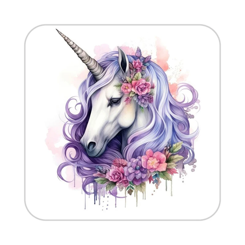 زیر لیوانی کاکتی طرح اسب تک شاخ و یونیکورن مدل mp33396