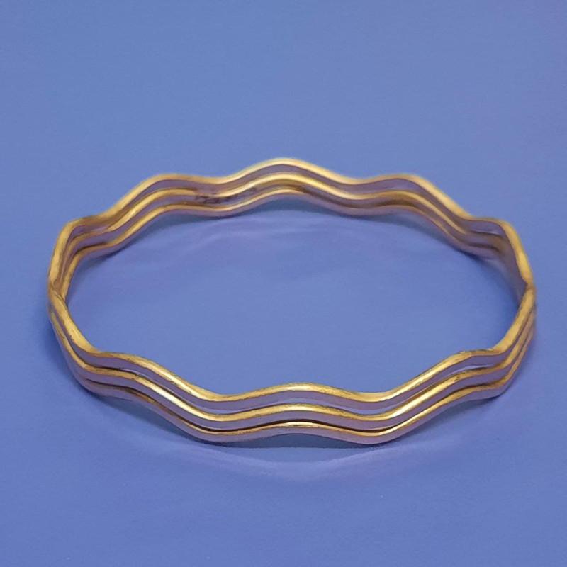 النگو طلا 18 عیار زنانه گالری یارطلا مدل آینه ای کد AL30-Z-3