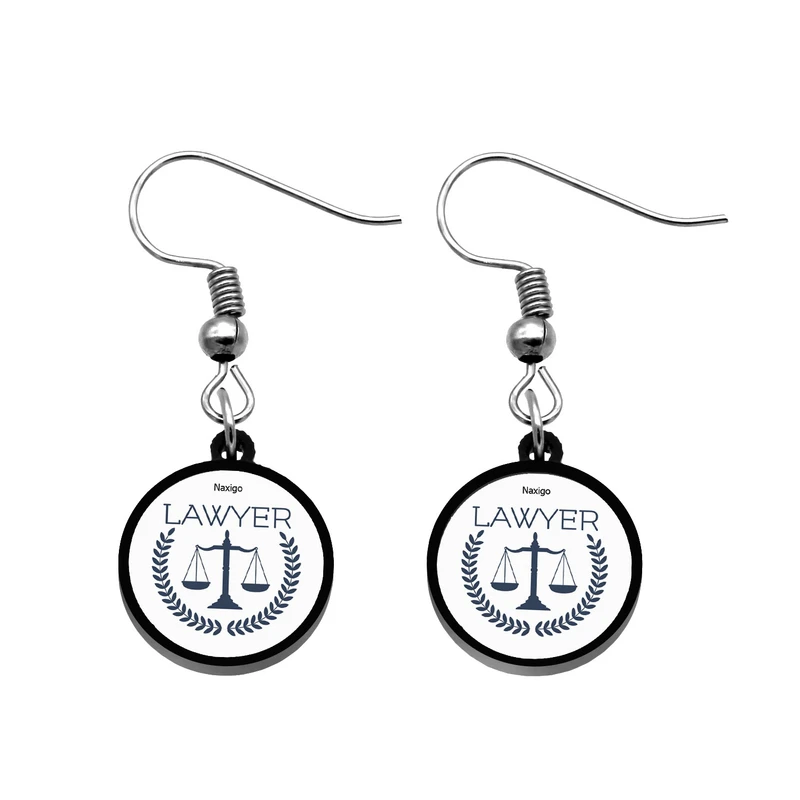 گوشواره زنانه ناکسیگو مدل شب تاب طرح وکیل کد ES8073