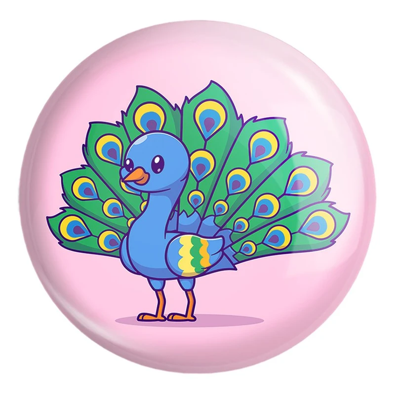 پیکسل خندالو طرح حیوانات بامزه طاووس کد 29683 مدل بزرگ