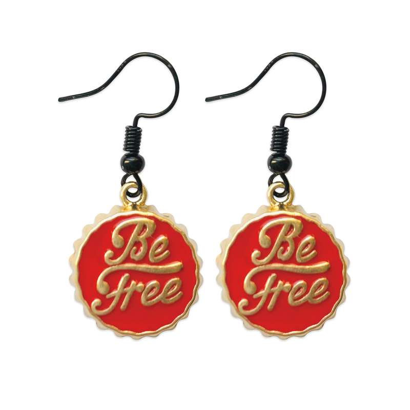 گوشواره دخترانه طرح Be Free در نوشابه کد R01