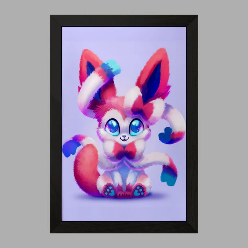 تابلو خندالو مدل سیلوئون انیمه پوکمون  کد 17301