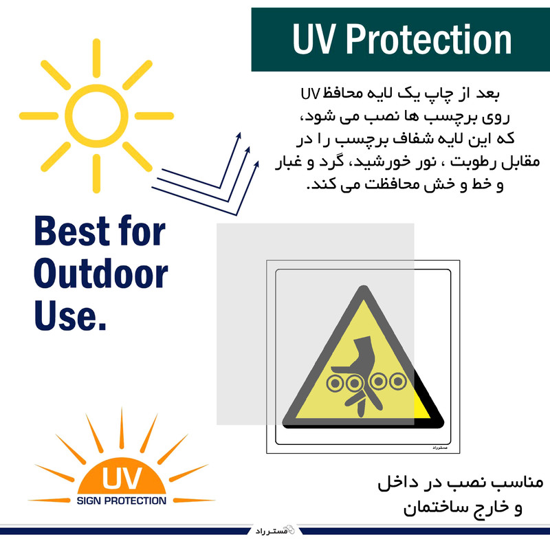 برچسب ایمنی مستر راد طرح خطر آسیب دیدگی مدل HSE-OSHA-059