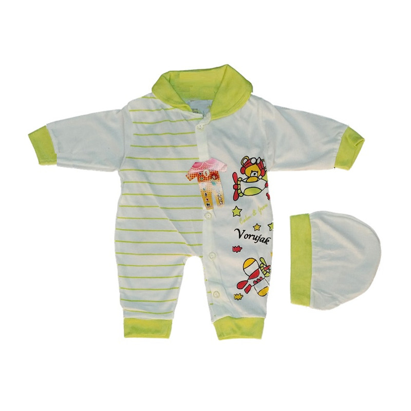 ست سرهمی و کلاه نوزادی کد 555SA