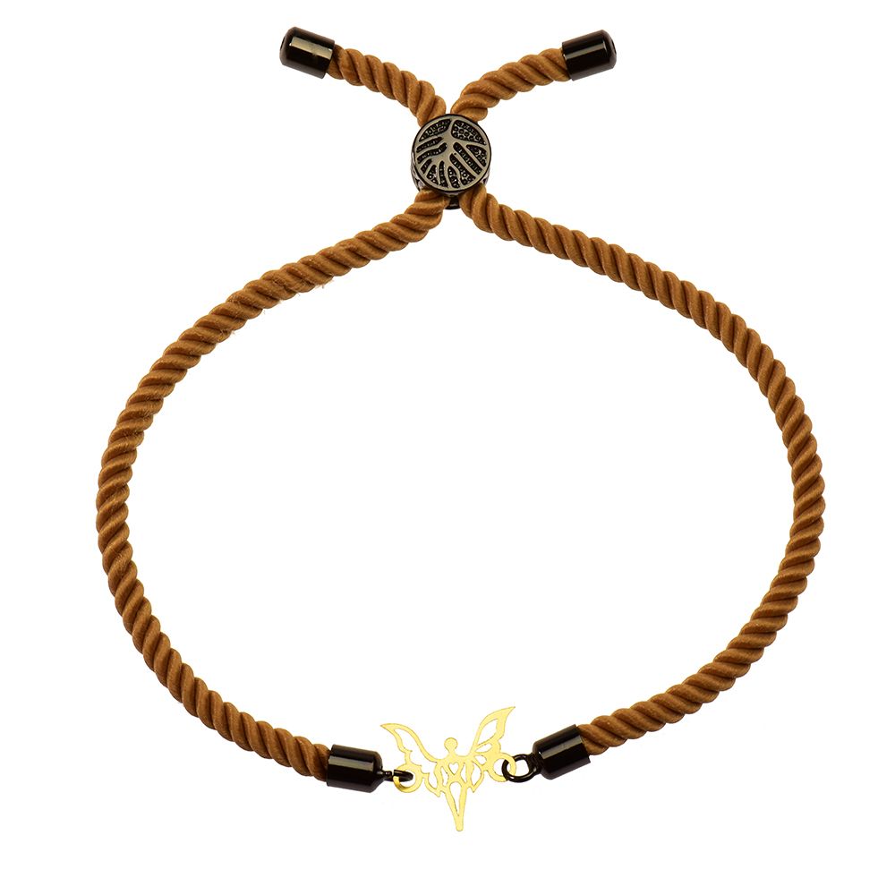 دستبند طلا 18 عیار دخترانه کرابو طرح فرشته مدل Krd1082