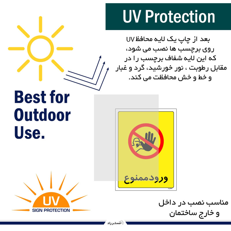 برچسب ایمنی مستر راد طرح ورود ممنوع مدل HSE-OSHA-0857