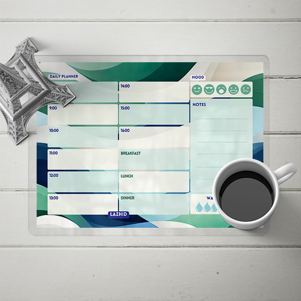 تخته وایت برد لاژید مدل پلنر برنامه ریزی کد PL03 سایز 20*30 سانتی متر مجموعه 2 عددی