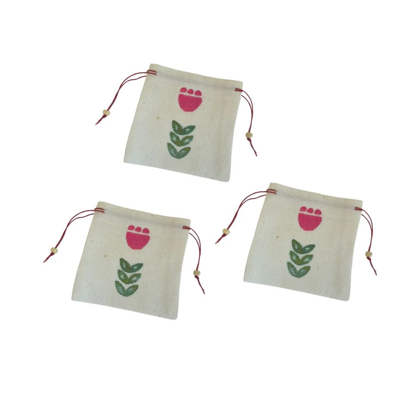 کیسه هدیه مدل نقاشی لاله 01 بسته 3 عددی