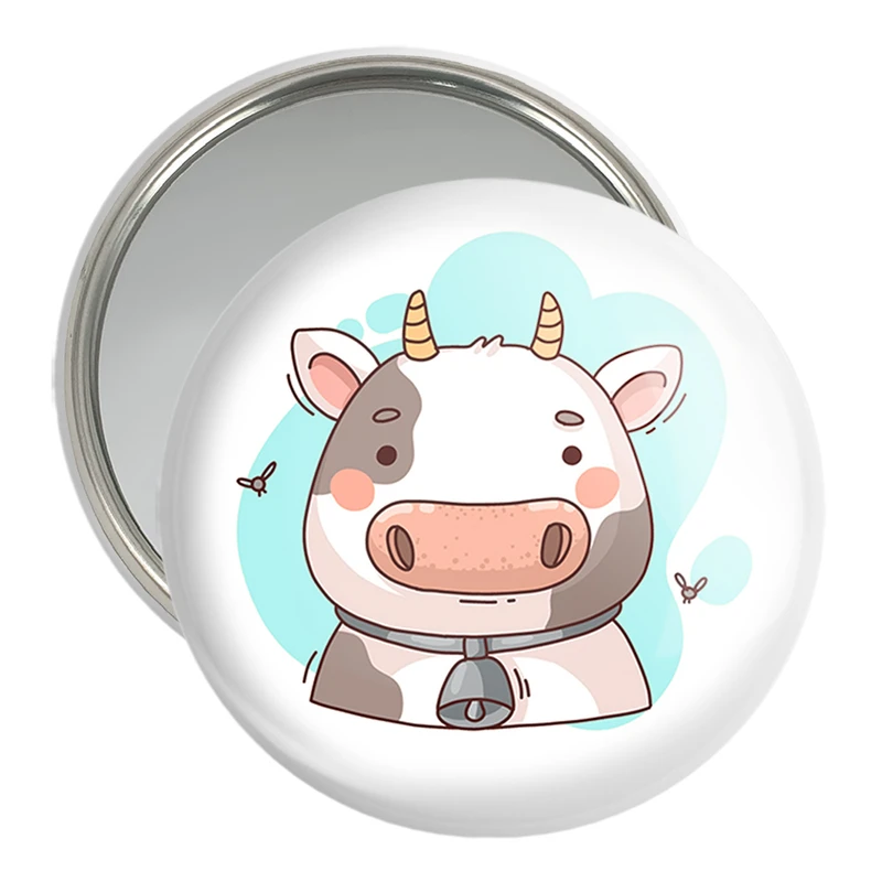 آینه جیبی خندالو مدل گاو حیوانات بامزه کد 37178