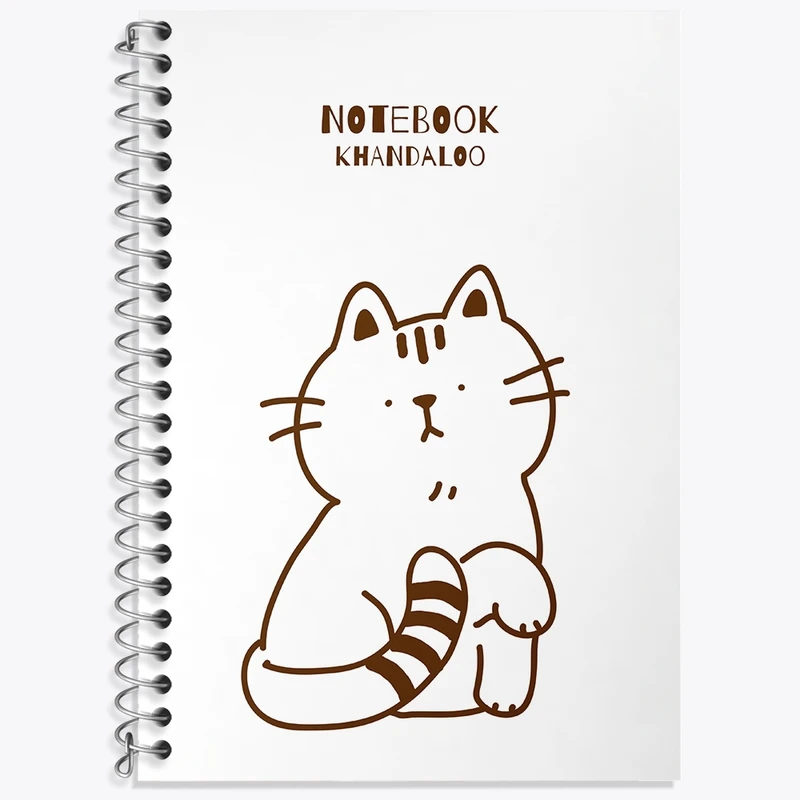 دفتر زبان 50 برگ خندالو مدل سه خط طرح گربه کیوت کد N1318