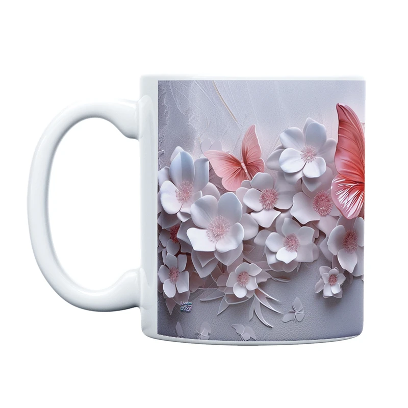 ماگ حس آمیزی طرح پروانه مدل کلاسیک کد 61