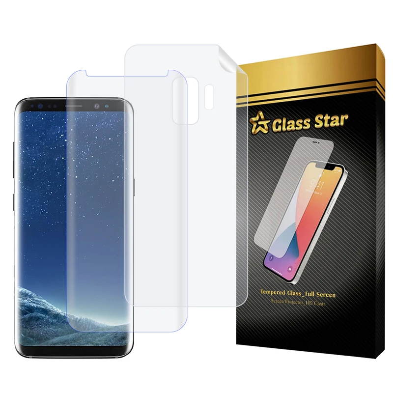 محافظ صفحه نمایش یووی گلس استار مدل UVNANOMTBS مناسب برای گوشی موبایل سامسونگ Galaxy S9 به همراه محافظ پشت گوشی