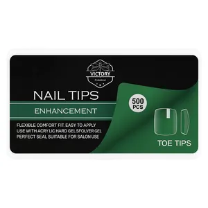 تیپ ژلیکس ناخن پا ویکتوری مدل Full بسته 500 عددی