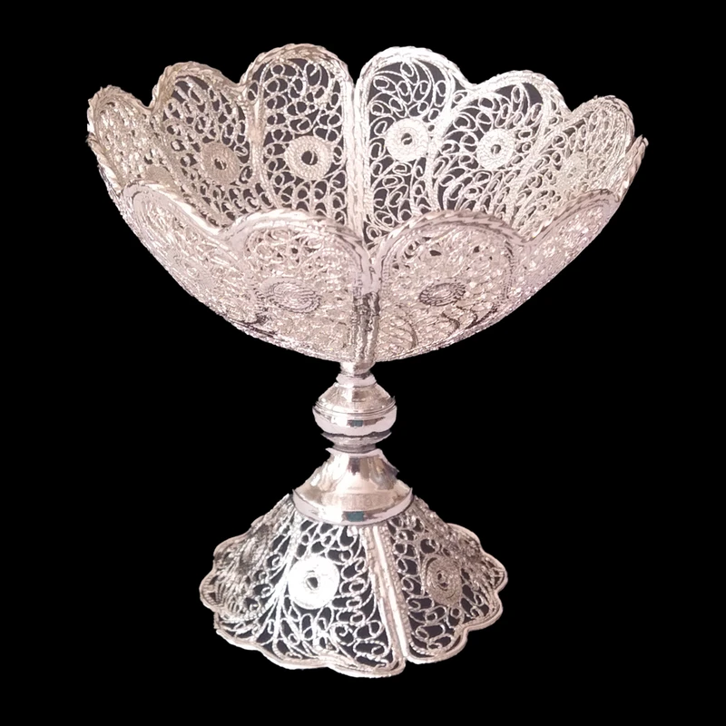 آجیل خوری ملیله کاری مدل کمند کد 088