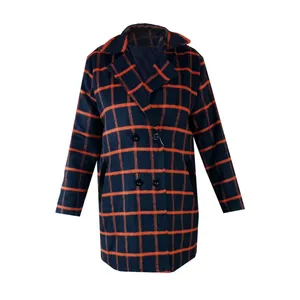 پالتو زنانه مدل چارخونه turuncu çızgı