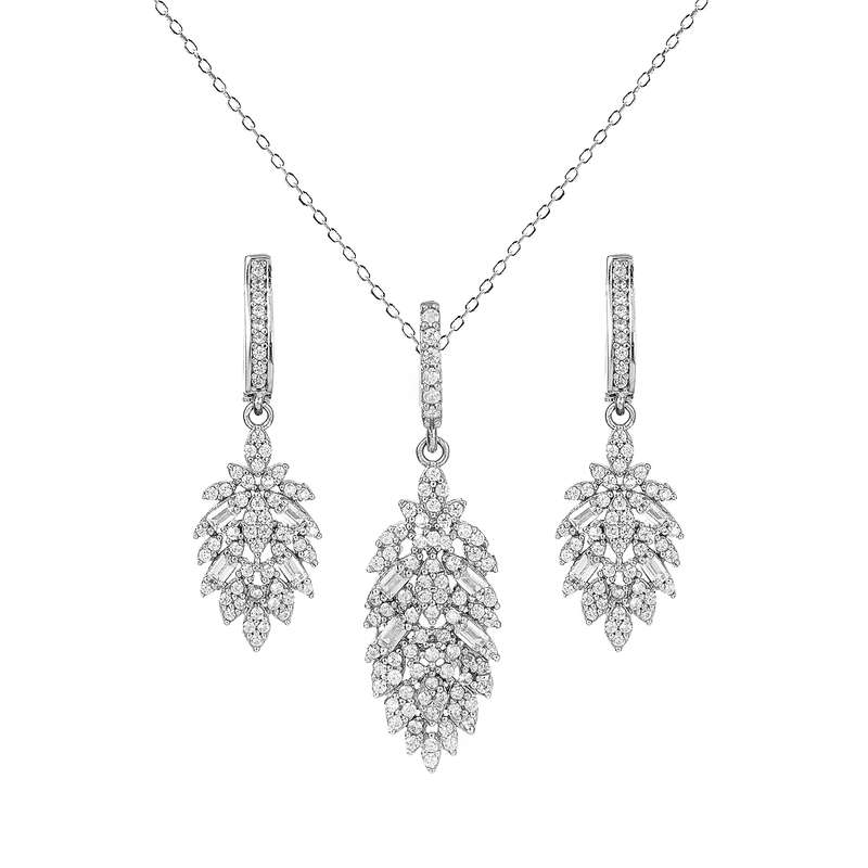 نیم ست نقره زنانه مدل NI E25 نیم ست نقره زنانه مدل NI E25