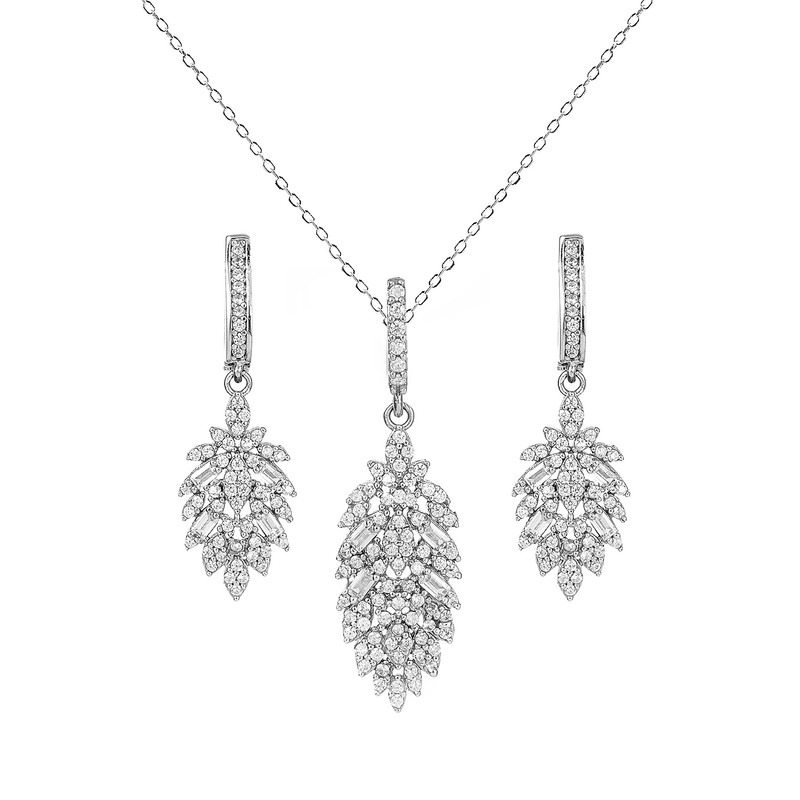 نیم ست نقره زنانه مدل NI E25 نیم ست نقره زنانه مدل NI E25