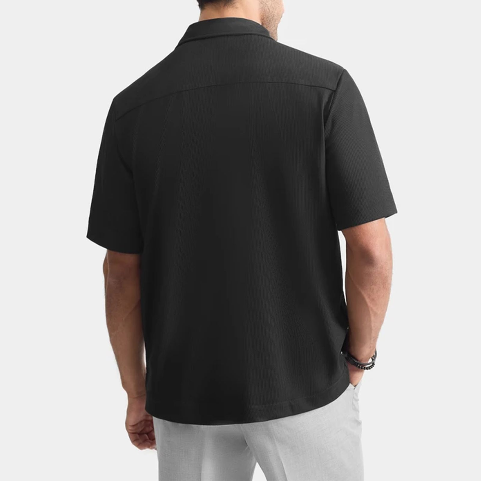 پیراهن آستین کوتاه مردانه کروم مدل 2420110 - - 19