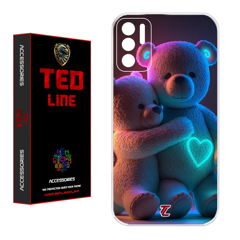کاور تد لاین طرح خرس عاشق کد 1112 مناسب برای گوشی موبایل شیائومی Poco M3 Pro / Redmi Note 10 5G
