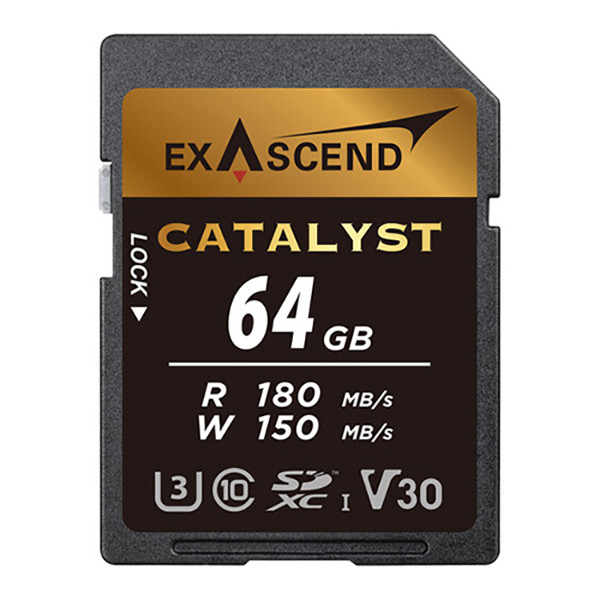 کارت حافظه SD اکساسند مدل Catalyst کلاس 10 استاندارد UHS-I U3 سرعت 180MBps ظرفیت 64 گیگابایت