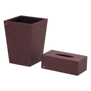 ست سطل و جای دستمال کاغذی تتیس مدل M-01