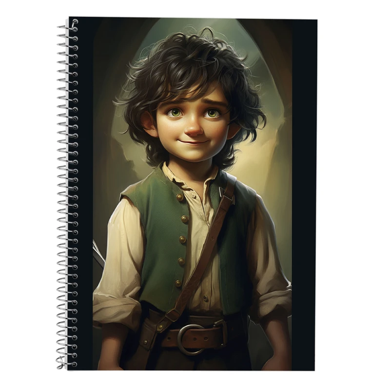 دفتر زبان 50 برگ مدوپد مدل دوخط طرح  ارباب حلقه ها The Lord of the Rings کد DF3104