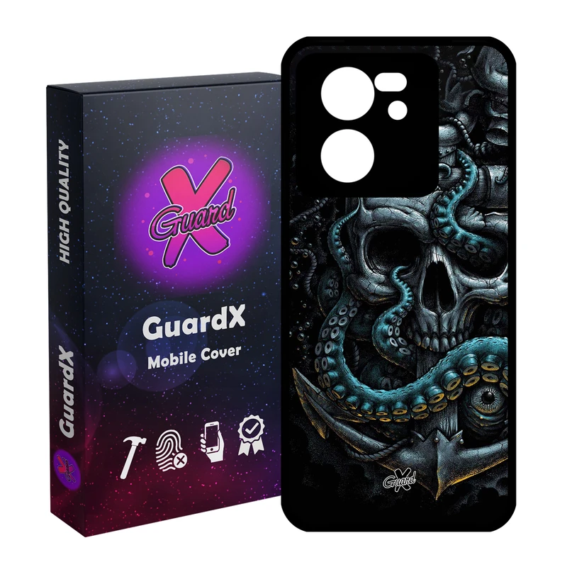 کاور گارد ایکس طرح جمجمه مدل Glass10563 مناسب برای گوشی موبایل شیائومی 13T/13T Pro/Redmi K60 Ultra