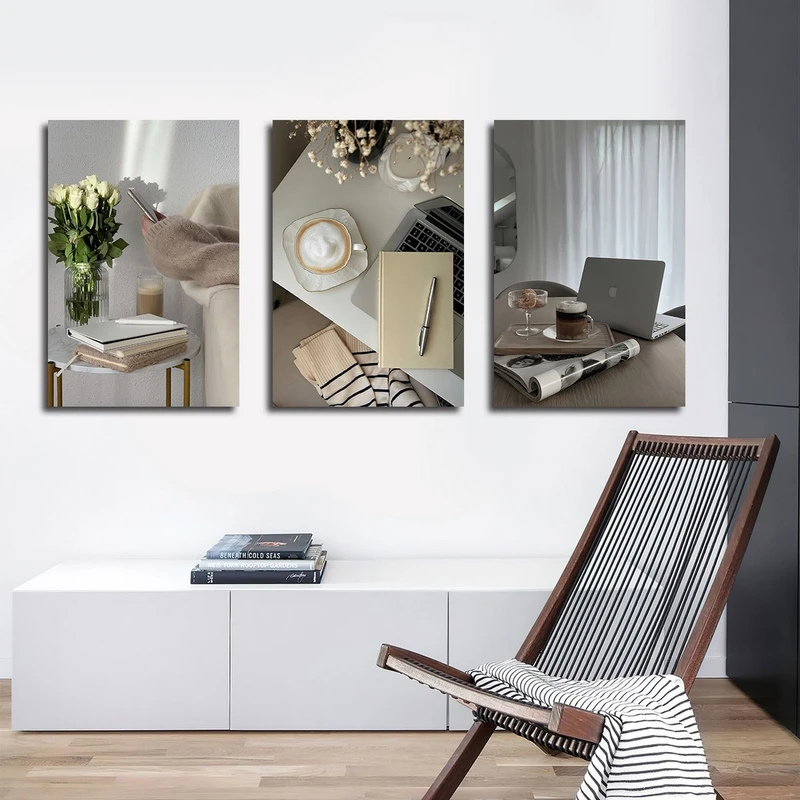 تابلو شاسی بکلیت طرح دفترکار و مد مدل SH-2973 مجموعه 3 عددی