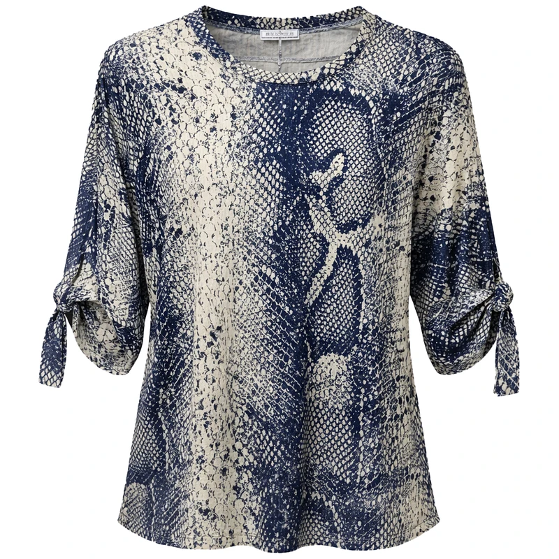 بلوز آستین سه ربع یقه گرد زنانه مدل جورجیا کد 5