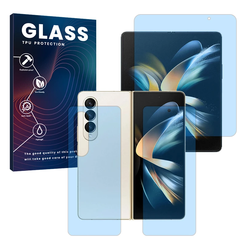 محافظ صفحه نمایش مات آنتی بلو گلس مدل Resistant مناسب برای گوشی موبایل سامسونگ Galaxy Z Fold 4 به همراه محافظ پشت گوشی