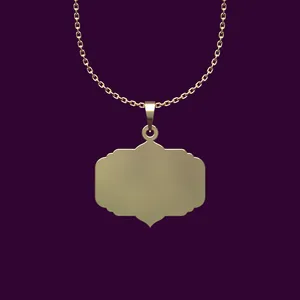 گردنبند طلا 18 عیار زنانه مدوپد مدل شکل هندسی کد P2-1-1241