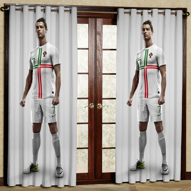 پرده مدل فوتبال مخمل پانچی کد 4661 سایز 200x140 سانتی متر