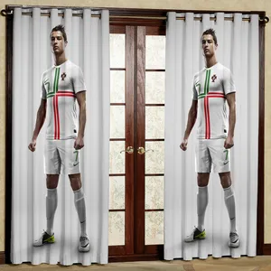 پرده مدل فوتبالی هازان پانچی کد 4661 سایز 140x200 سانتی متر