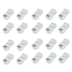 کانکتور شبکه cat5 مدل RJ45 بسته 20 عددی