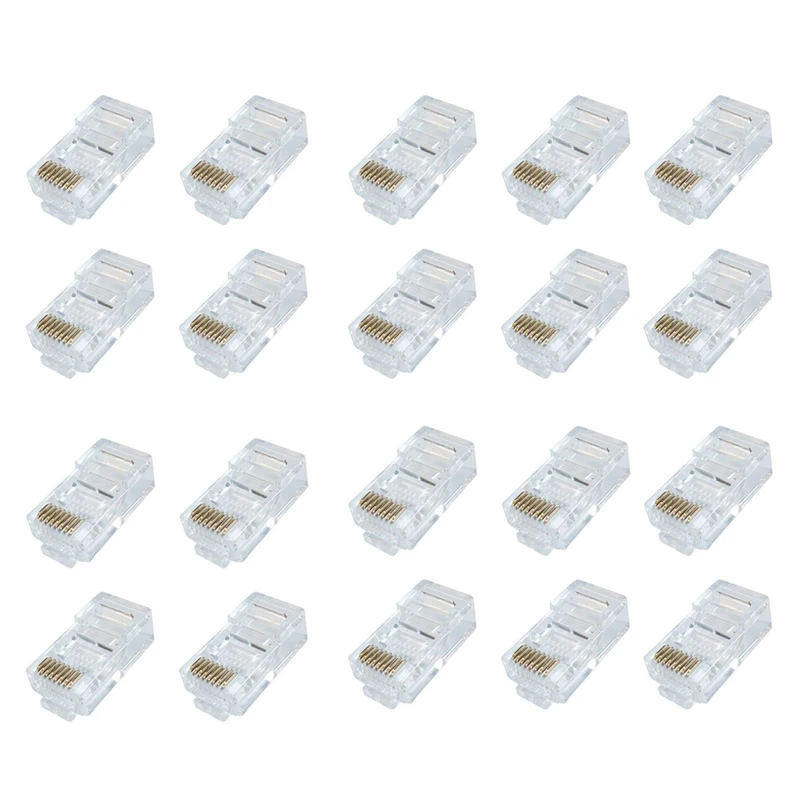 کانکتور شبکه cat5 مدل RJ45 بسته 20 عددی