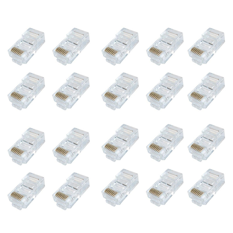 کانکتور شبکه cat5 مدل RJ45 بسته 20 عددی
