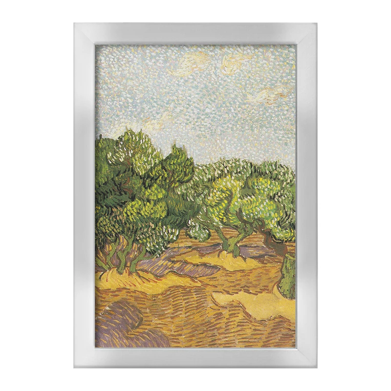 تابلو خندالو طرح درختان زیتون ونسان ونگوگ (Van Gogh) کد 36801